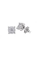Orecchini Recarlo Donna Nodo D'Amore in Oro bianco Diamante 0.32 Ct E04PX988/030 - E04PX988/030